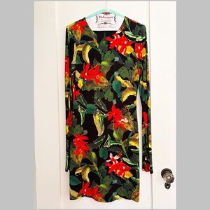 Alice + Olivia Botanical Floral Zip Front Dress Size 6